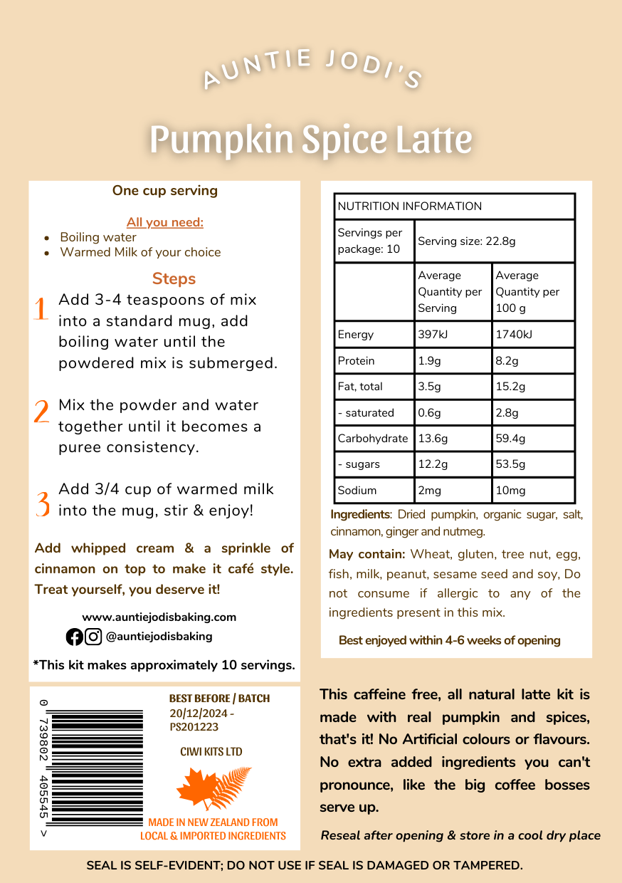 Pumpkin Spice Latte Kit